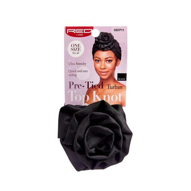 red pre-tied top knot ,HSFP11 - ANNS BEAUTY SUPPLY